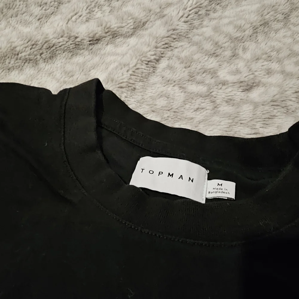 COPY - Topman Black Long Sleeve Tee with White Graphic - Picture 3 of 3